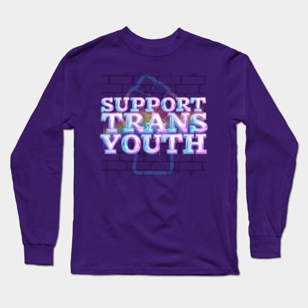 Support Trans Youth LGBTQIA+ Long Sleeve T-Shirt by NostalgiaUltra